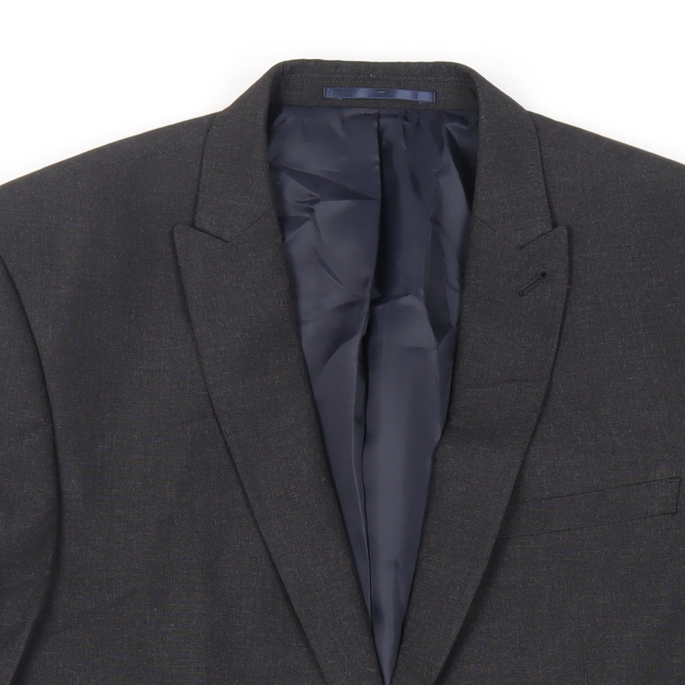 NEXT Mens Black Polyester Jacket Suit Jacket Size 40 Regular