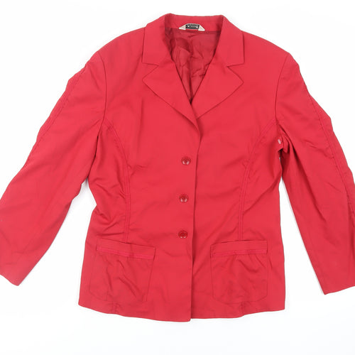 Savannah Womens Red Jacket Blazer Size 12 Button