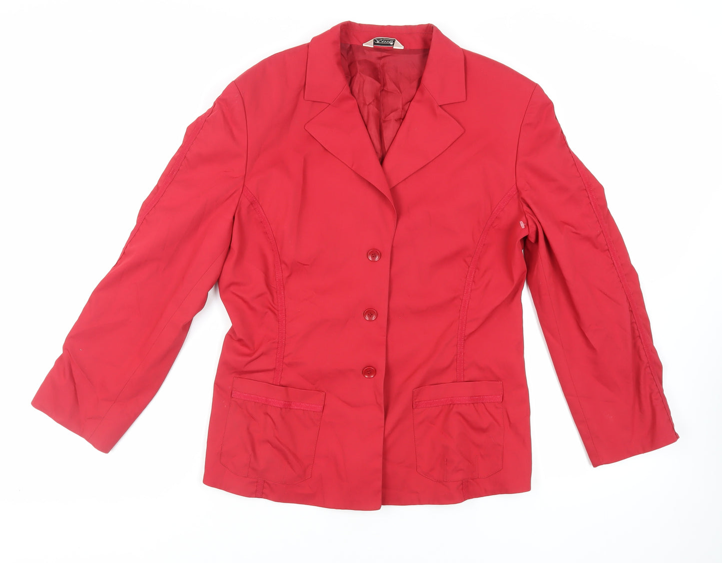 Savannah Womens Red Jacket Blazer Size 12 Button