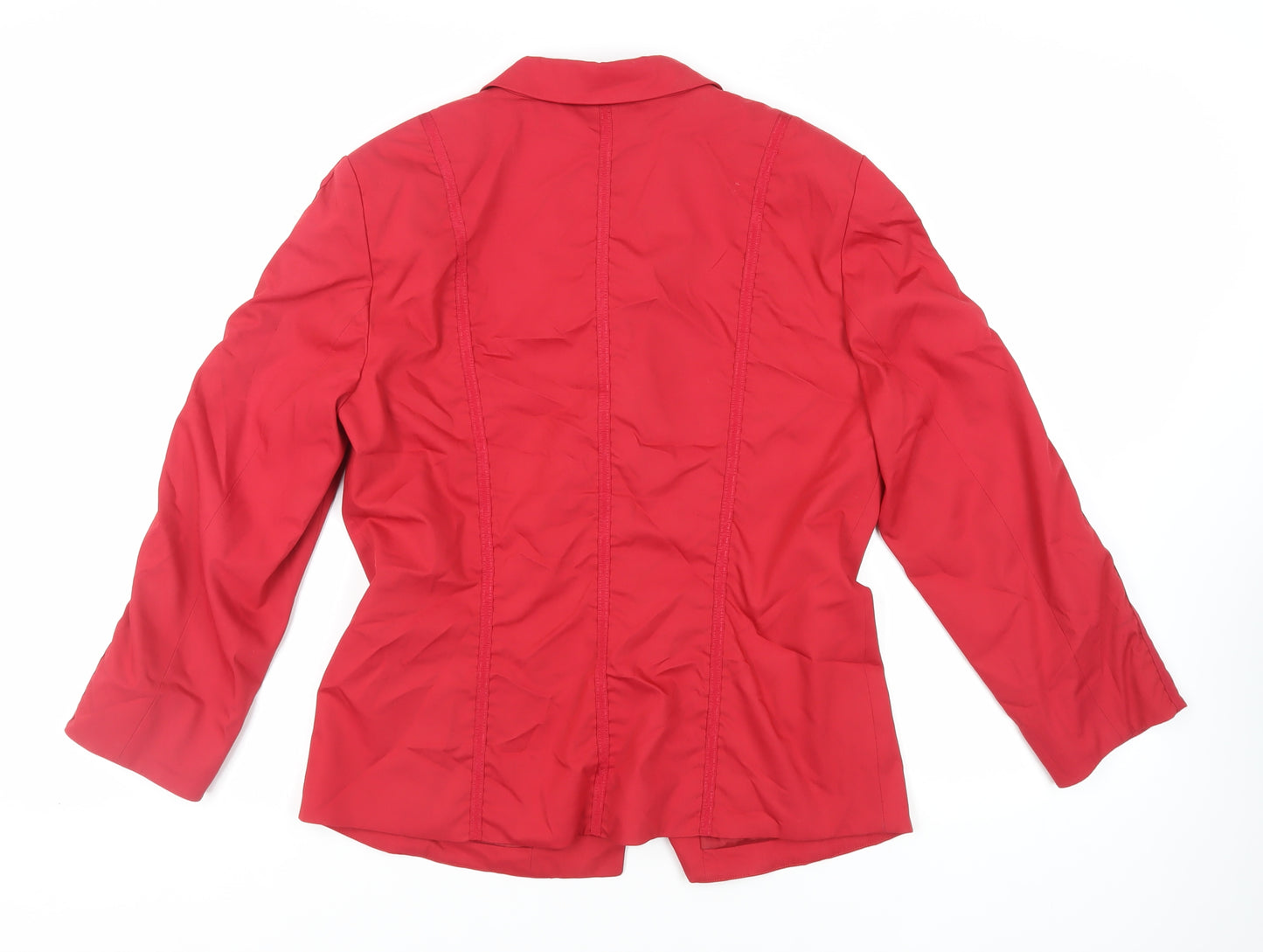Savannah Womens Red Jacket Blazer Size 12 Button