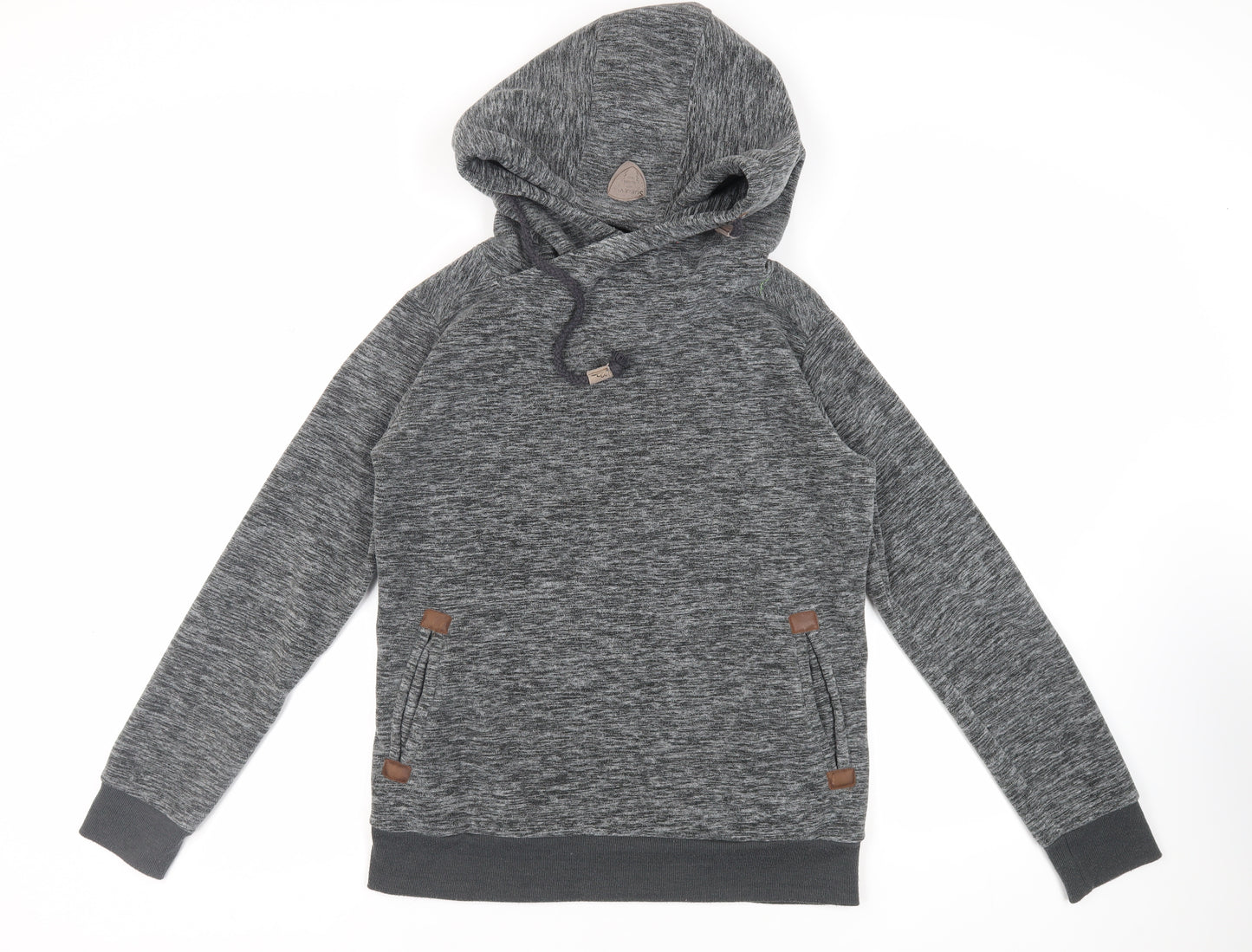 Sublevel Womens Grey Polyester Pullover Hoodie Size L Pullover