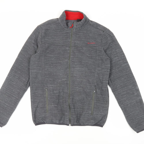 DECATHLON Womens Grey Jacket Size M Zip - Logo Zipped Pockets