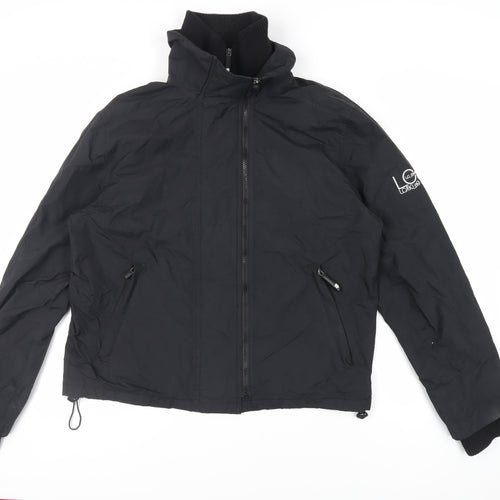 Lee Cooper Mens Black Jacket Size L Zip - Zipped Pockets