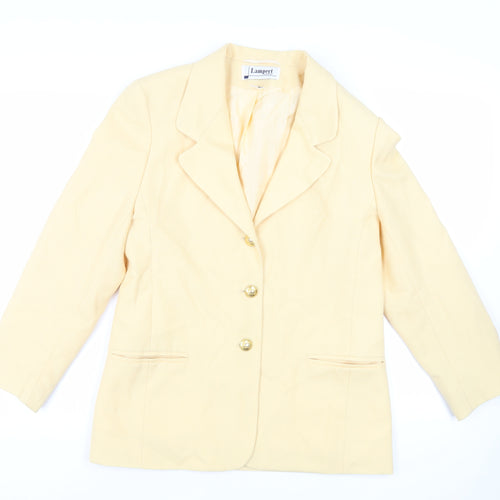 Lampert Womens Yellow Jacket Blazer Size 12 Button