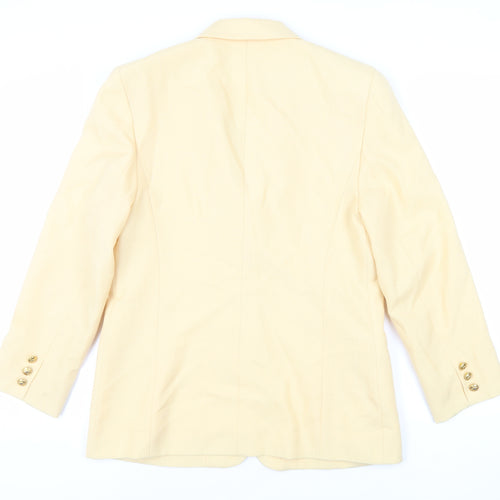 Lampert Womens Yellow Jacket Blazer Size 12 Button