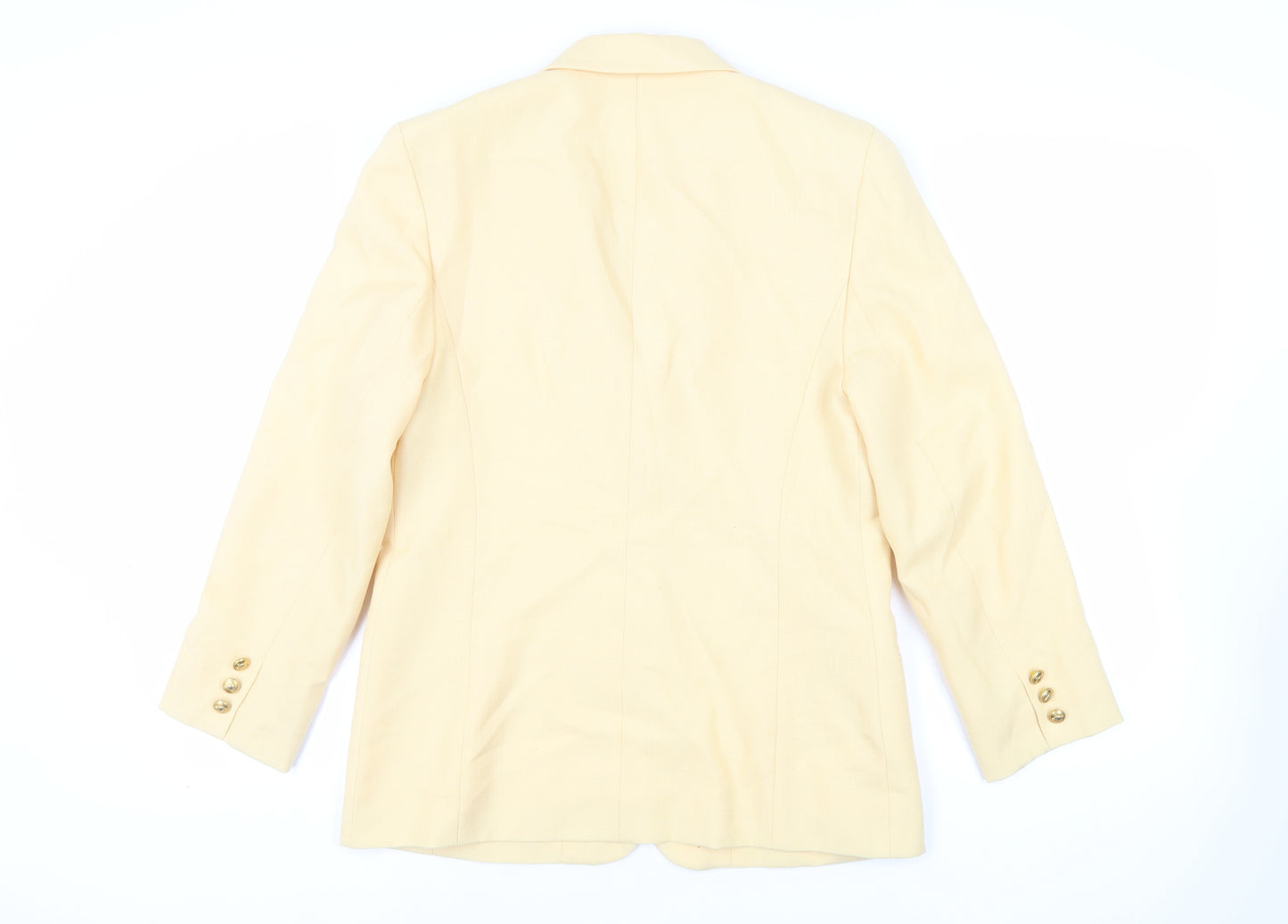 Lampert Womens Yellow Jacket Blazer Size 12 Button