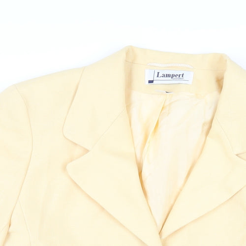 Lampert Womens Yellow Jacket Blazer Size 12 Button