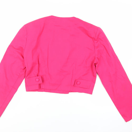 Charlotte Halton Womens Pink Jacket Blazer Size 14 Button
