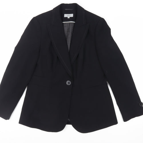 Marks and Spencer Womens Black Jacket Blazer Size 16 Button