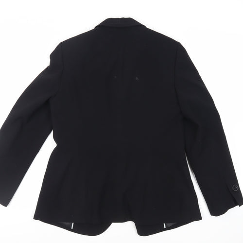 Marks and Spencer Womens Black Jacket Blazer Size 16 Button