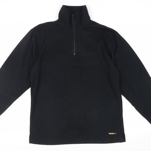 SCANDA Mens Black Polyester Pullover Sweatshirt Size L