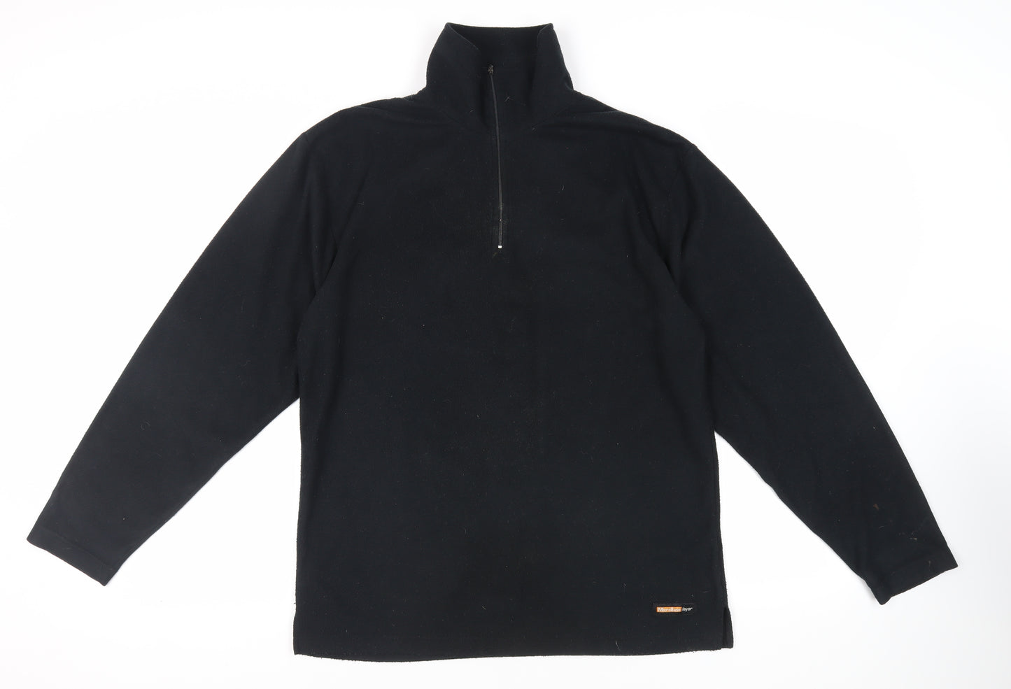 SCANDA Mens Black Polyester Pullover Sweatshirt Size L