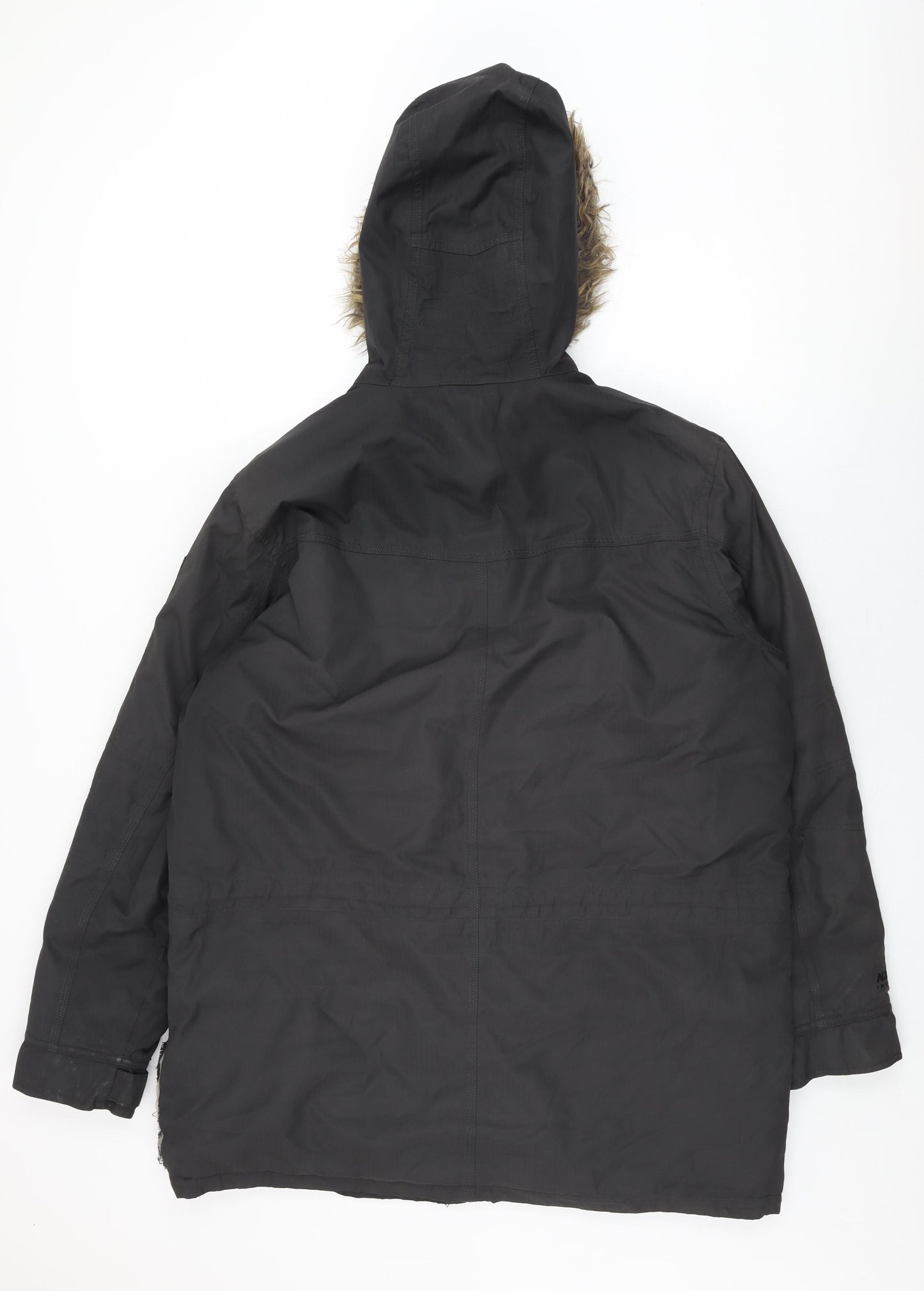 Craghoppers Mens Black Overcoat Coat Size M Zip