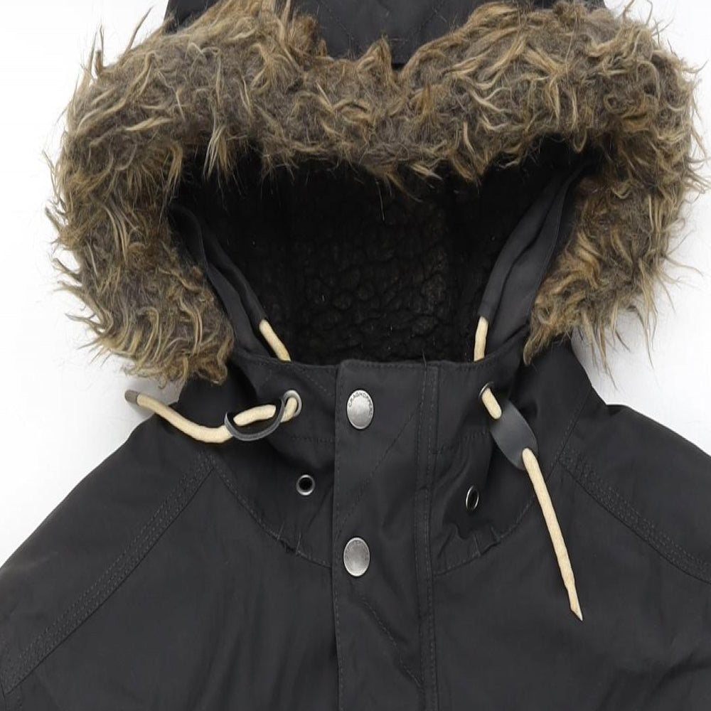 Craghoppers Mens Black Overcoat Coat Size M Zip