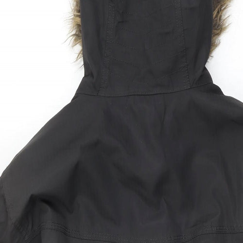 Craghoppers Mens Black Overcoat Coat Size M Zip