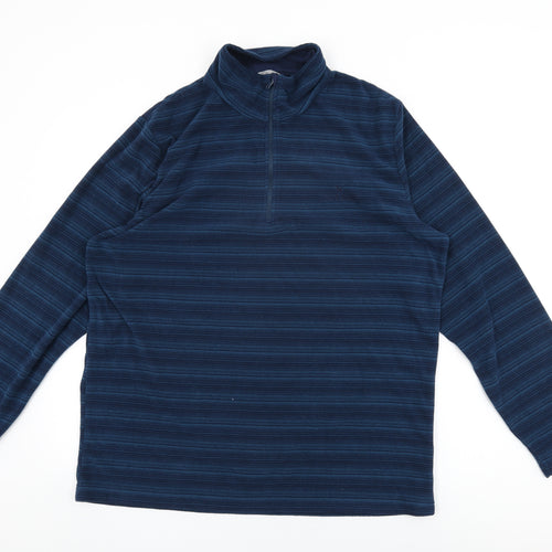 Hi Gear Mens Blue Striped Polyester Pullover Sweatshirt Size XL