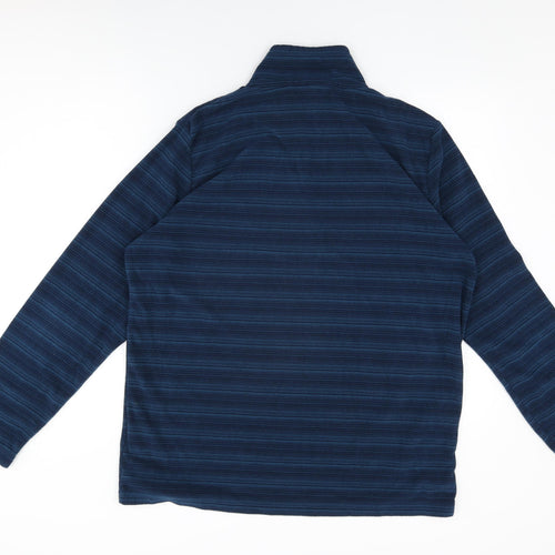 Hi Gear Mens Blue Striped Polyester Pullover Sweatshirt Size XL