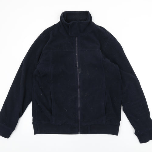 Quebramar Womens Black Polyester Full Zip Sweatshirt Size M Zip