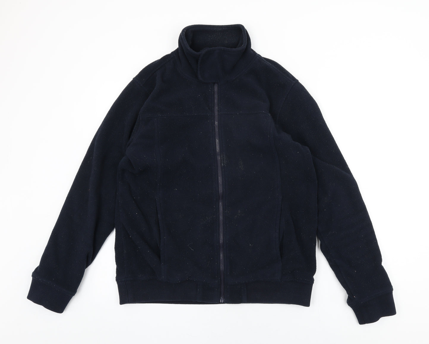 Quebramar Womens Black Polyester Full Zip Sweatshirt Size M Zip