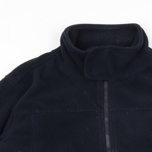 Quebramar Womens Black Polyester Full Zip Sweatshirt Size M Zip
