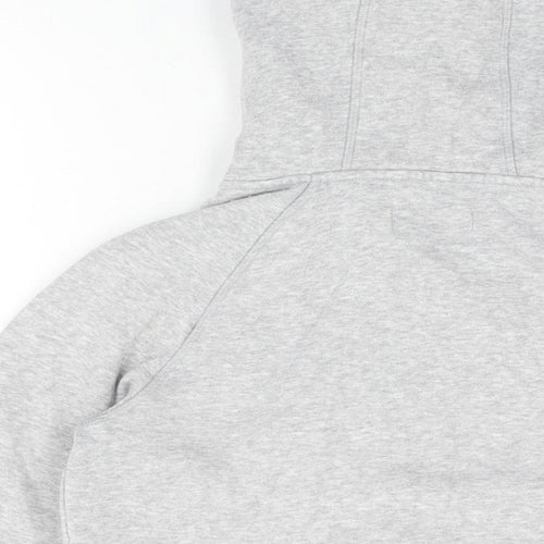 adidas Womens Grey Cotton Full Zip Hoodie Size 12 Zip