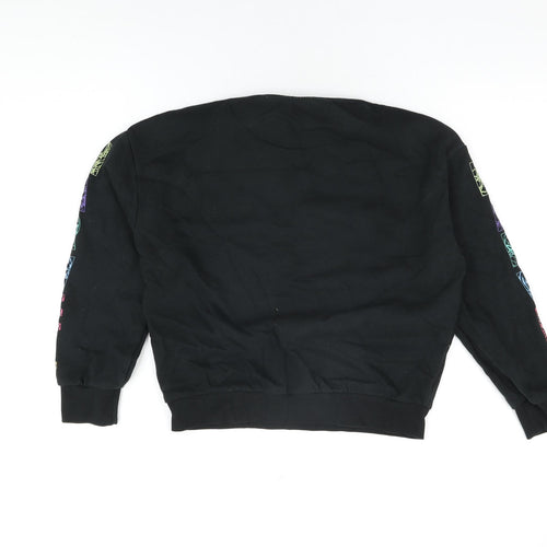 Marvel Girls Black Cotton Pullover Sweatshirt Size 10-11 Years Pullover - Avengers
