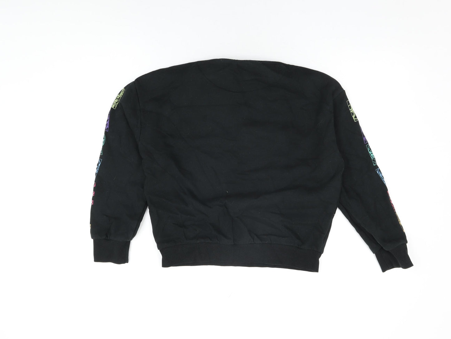 Marvel Girls Black Cotton Pullover Sweatshirt Size 10-11 Years Pullover - Avengers