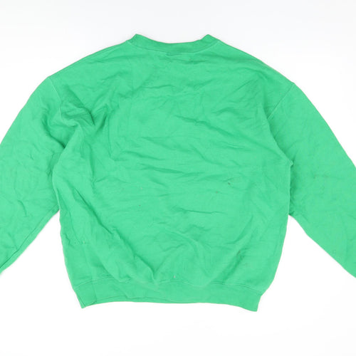 Star Wars Mens Green Cotton Pullover Sweatshirt Size L - Darth Vader, Christmas Jumper