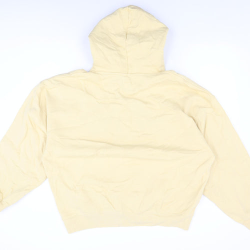 ANINE BING Womens Yellow Cotton Pullover Hoodie Size L Pullover