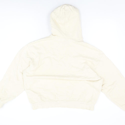 Monki Womens Ivory Cotton Pullover Hoodie Size L Pullover - Share Love