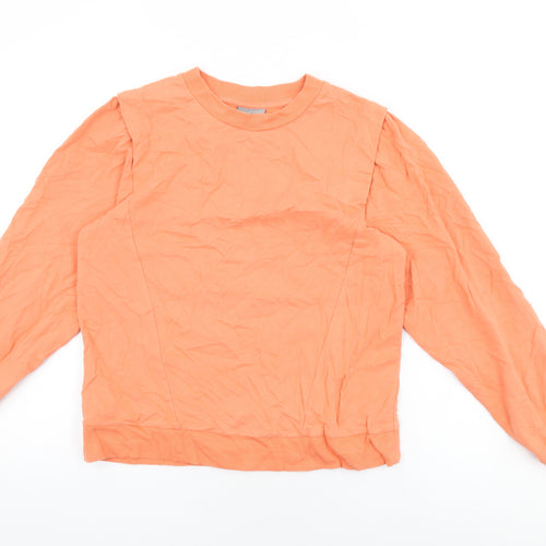 Oliver Bonas Womens Orange Cotton Pullover Sweatshirt Size 10 Pullover
