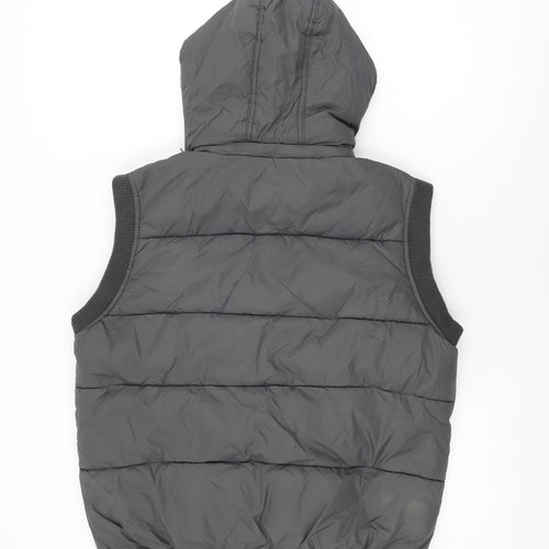 Crosshatch Mens Grey Gilet Coat Size L Zip