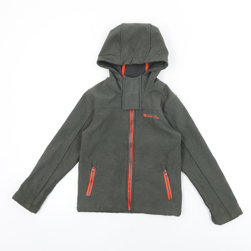 Mountain Warehouse Boys Green Rain Coat Coat Size 7-8 Years Zip