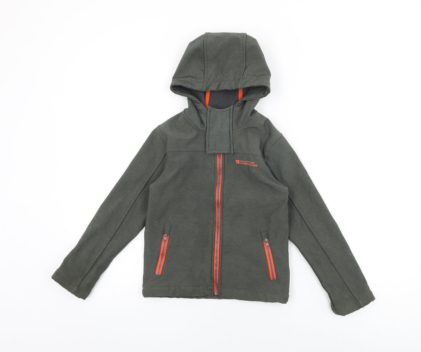 Mountain Warehouse Boys Green Rain Coat Coat Size 7-8 Years Zip