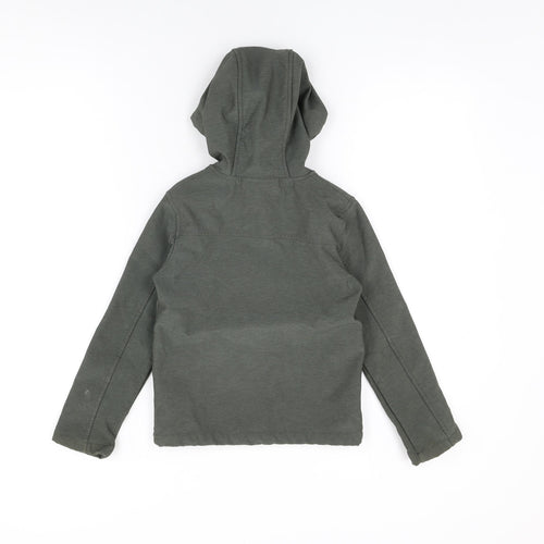 Mountain Warehouse Boys Green Rain Coat Coat Size 7-8 Years Zip