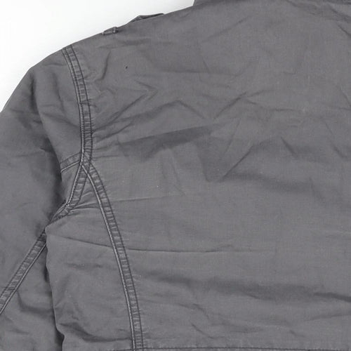 Superdry Mens Grey Jacket Coat Size S Zip