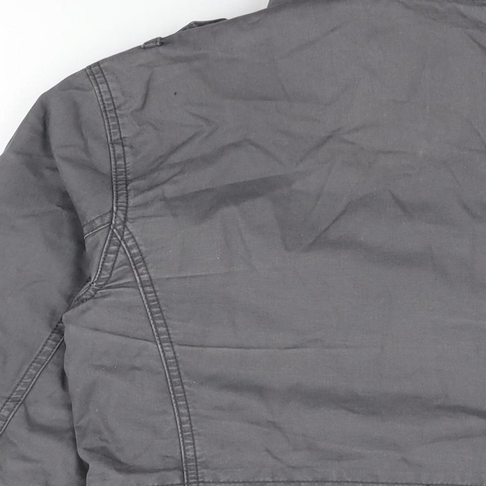 Superdry Mens Grey Jacket Coat Size S Zip