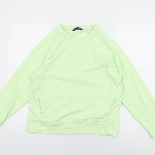 GOODMOVE Womens Green Cotton Pullover Sweatshirt Size 10 Pullover