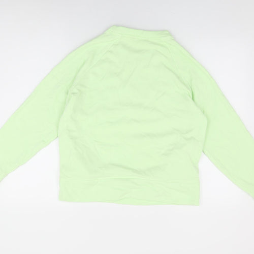 GOODMOVE Womens Green Cotton Pullover Sweatshirt Size 10 Pullover