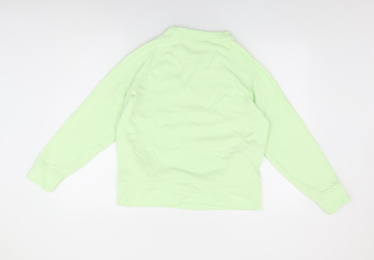 GOODMOVE Womens Green Cotton Pullover Sweatshirt Size 10 Pullover