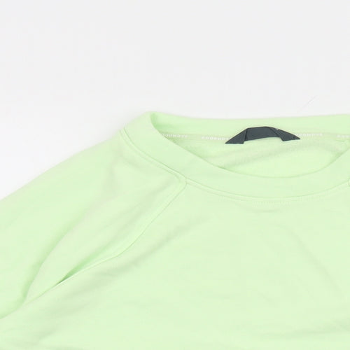 GOODMOVE Womens Green Cotton Pullover Sweatshirt Size 10 Pullover