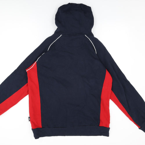 England Rugby Mens Blue Cotton Pullover Hoodie Size L