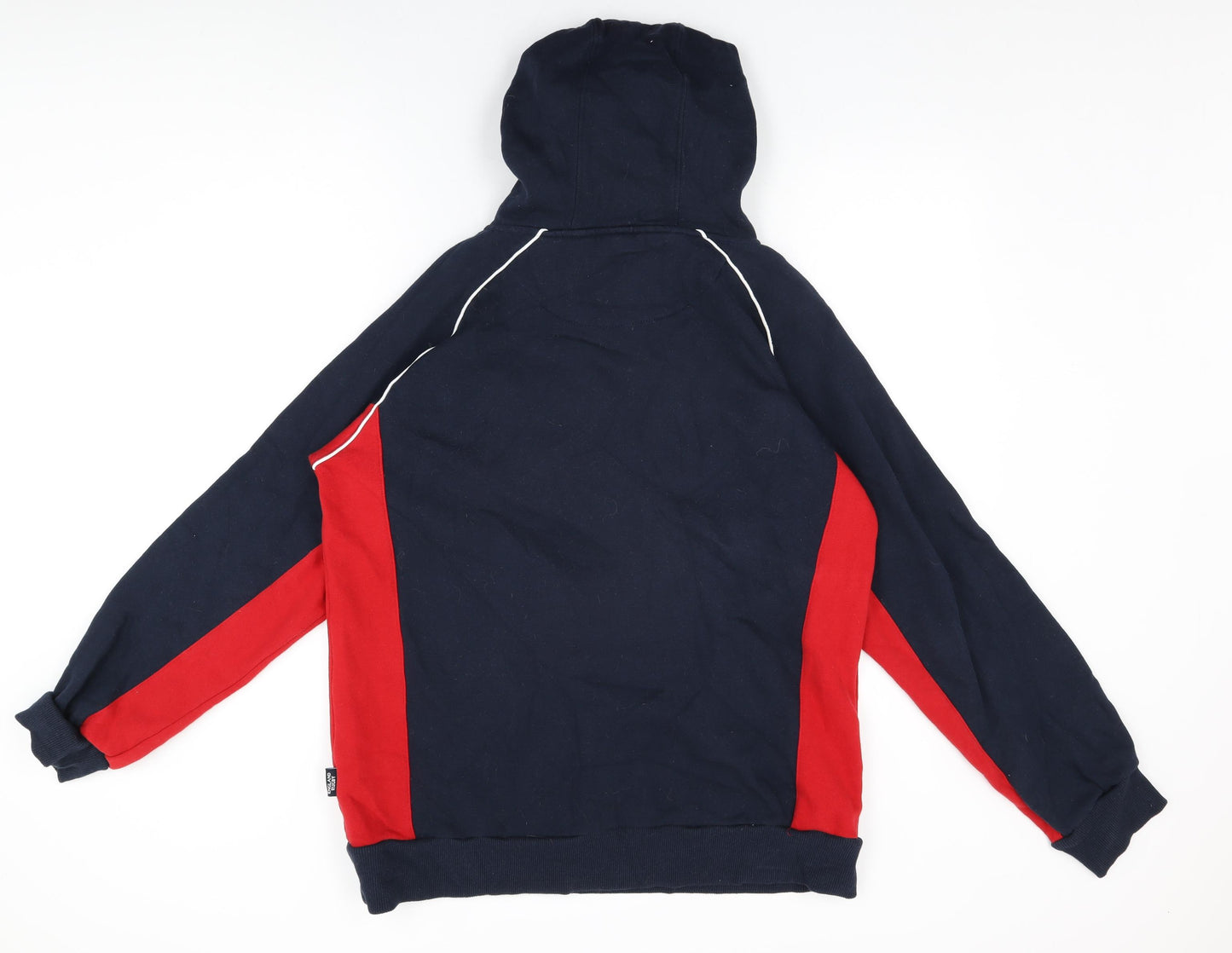 England Rugby Mens Blue Cotton Pullover Hoodie Size L