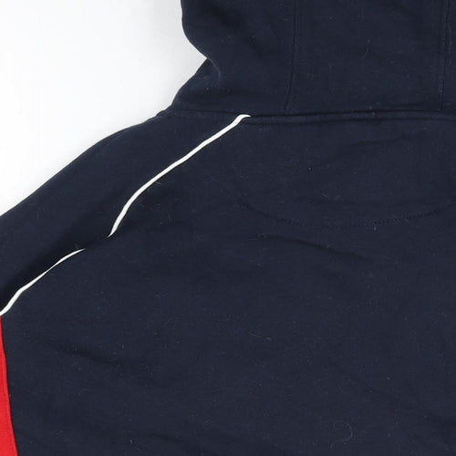 England Rugby Mens Blue Cotton Pullover Hoodie Size L
