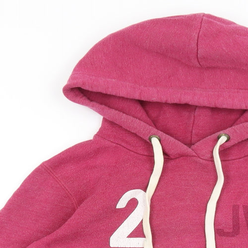 Jack Wills Womens Pink Cotton Pullover Hoodie Size 8 Pullover - Jack Wills Logo