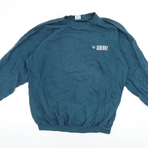 Sideout Mens Blue Cotton Pullover Sweatshirt Size XL