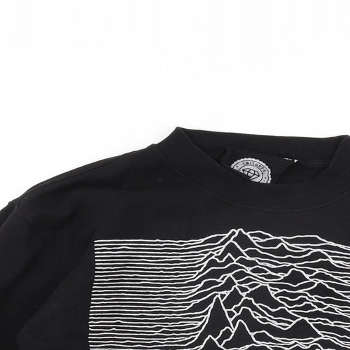 Joydivision Womens Black Cotton Pullover Sweatshirt Size S Pullover