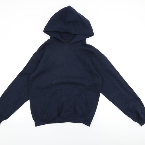 Racing Bull Womens Blue Cotton Pullover Hoodie Size S Pullover