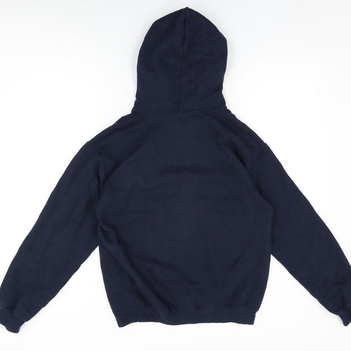 Racing Bull Womens Blue Cotton Pullover Hoodie Size S Pullover