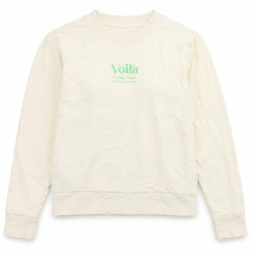 Mango Womens Ivory Cotton Pullover Sweatshirt Size XS Pullover - Voila